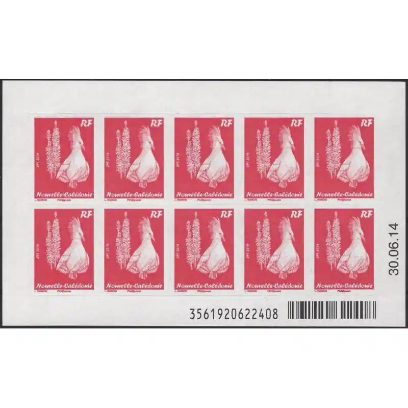 Authentique Le cagou carnet de 10 timbres Nouvelle Calédonie N°C1226A neuf. RR