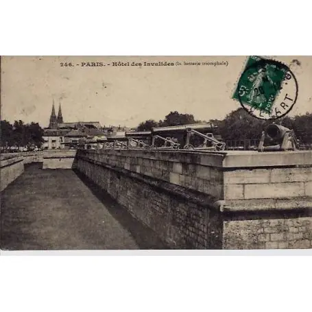 Carte postale 75 - Hotel des Invalides - La batterie triomphale Retour Gratuit