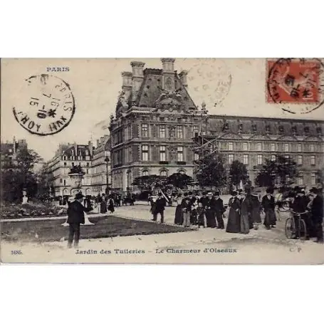 Promotion Saisonnière Carte postale 75 - Jardin des Tuileries - Le Charmeur d 'Oiseaux