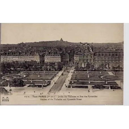 Carte postale 75 - Jardins des Tuileries - Rue des Pyramides Bon Plan