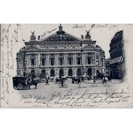 Réduction Carte postale 75 - L' Opera - Attelage