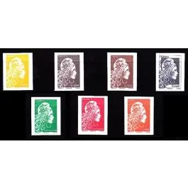 Timbre de collection France - 5248B à 5254B Issu du Coffret « Marianne L Engage » Non Dentel Fait Main