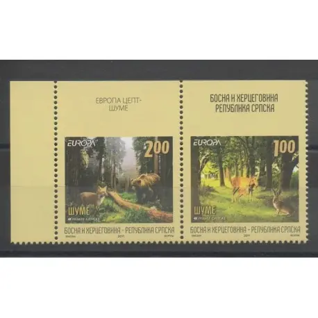 Gros Lot Bosnie-Herzégovine République Serbe - 2011 - No 488a/489a - Arbres