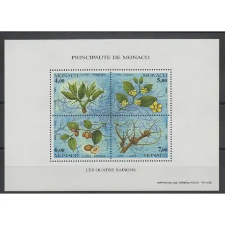 Prix Cassé Monaco - Blocs et feuillets - 1995 - No BF 68 - Arbres