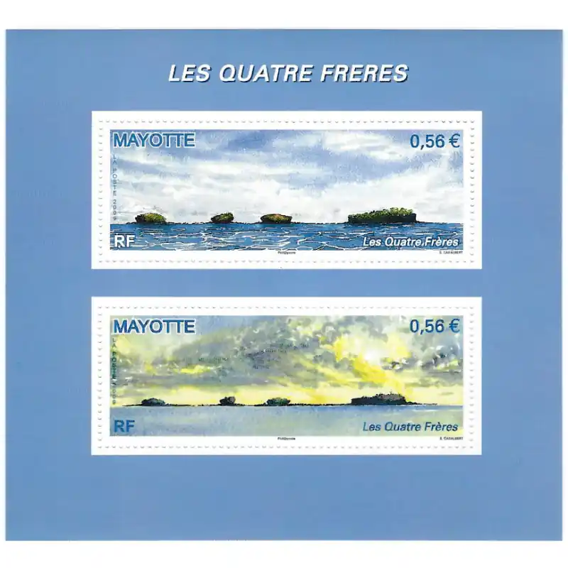 Ilots des Quatre frères bloc-feuillet timbres de Mayotte N°6 neuf**. Dernière Chance