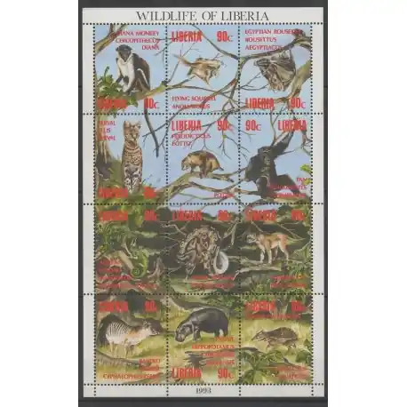 Liberia - 1993 - No 1231/1242 - Animaux Prix Bas