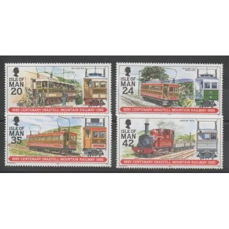 Man (Ile de) - 1995 - No 653/656 - Trains Produit De Marque