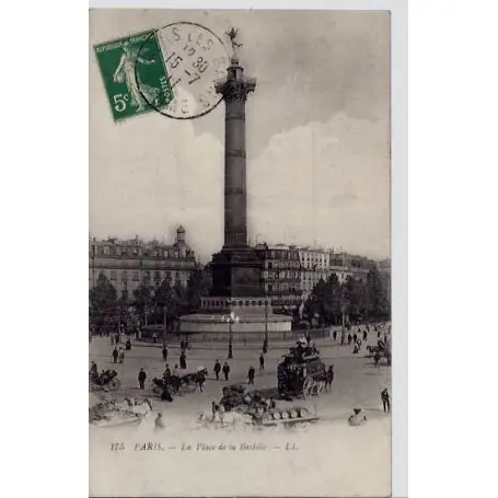 Carte postale 75 - La Place de la Bastille - Verticale Commander Vite