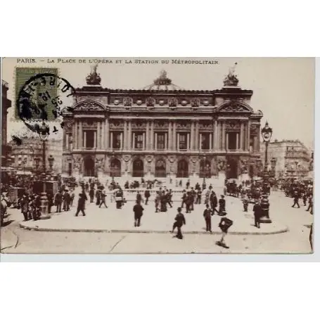 Carte postale 75 - La Place de l'Opera - Station du Metroplitain Produit De Marque