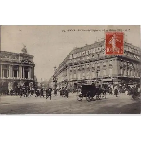 Carte postale 75 - La place de l'Opera et la Rue Halevy Affaire À Saisir