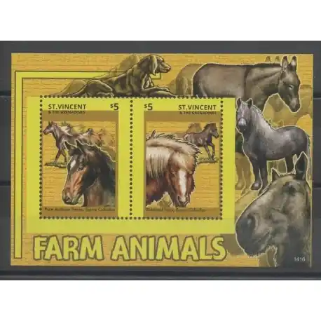 Artisanat Saint-Vincent - 2014 - No BF 712 - Chevaux