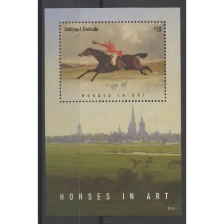 Artisanat Antigua et Barbuda - 2015 - No BF 716 - Chevaux
