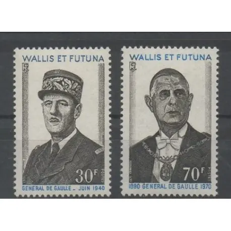 Wallis et Futuna - 1971 - No 180/181 - de Gaulle Commande En Gros