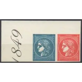 Timbre de collection France - 5361C et 5361D paire issue du Feuillet "Ceres 1849 - 2019 Emission spciale" Exclusif