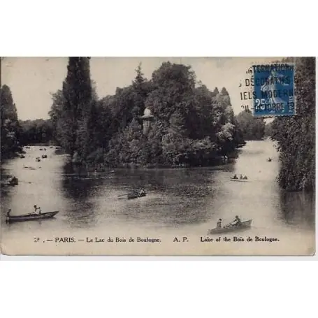 Livraison Mondiale Carte postale 75 - Le Lac du Bois de Boulogne