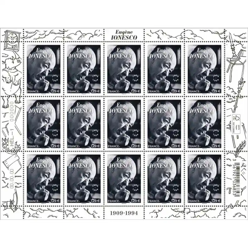 Timbre Eugène Ionesco en feuillet de France N°F132 neuf**. Dernière Chance