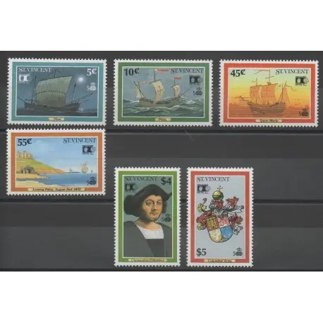 Offre Du Jour Saint-Vincent - 1992 - No 1464/1469 - Christophe Colomb