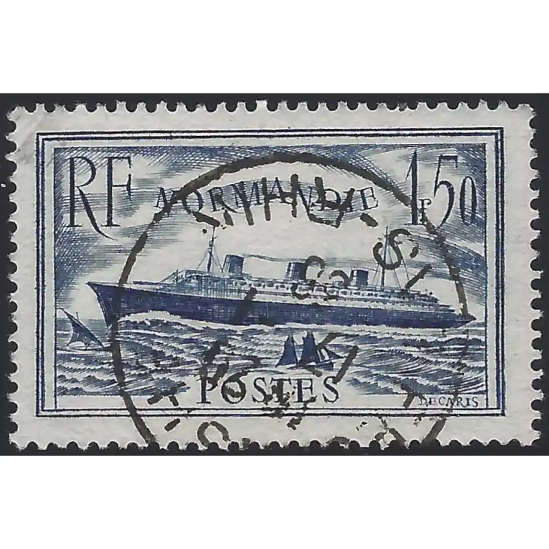 Nouvel Arrivage Normandie timbre de France N°299 oblitéré.