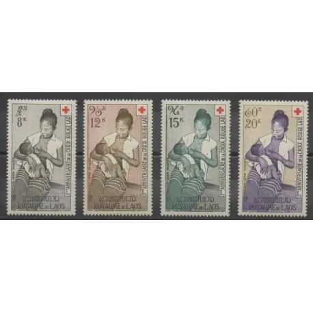 Laos - 1958 - No PA 31/PA 34 - santé ou croix-rouge Prix Promo