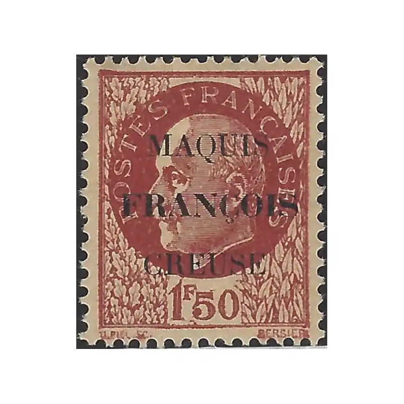 Libération de Maquis François timbre N°1 neuf*. Édition Limitée