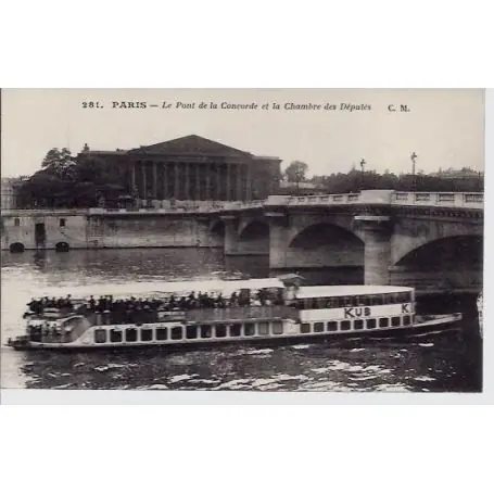 Nouveauté Carte postale 75 - Le Pont de la Concorde - Chambre des deputes