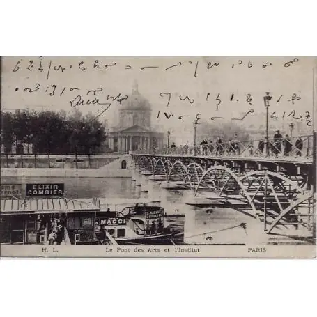 Carte postale 75 - Le Pont des arts et l'Institut Must-Have