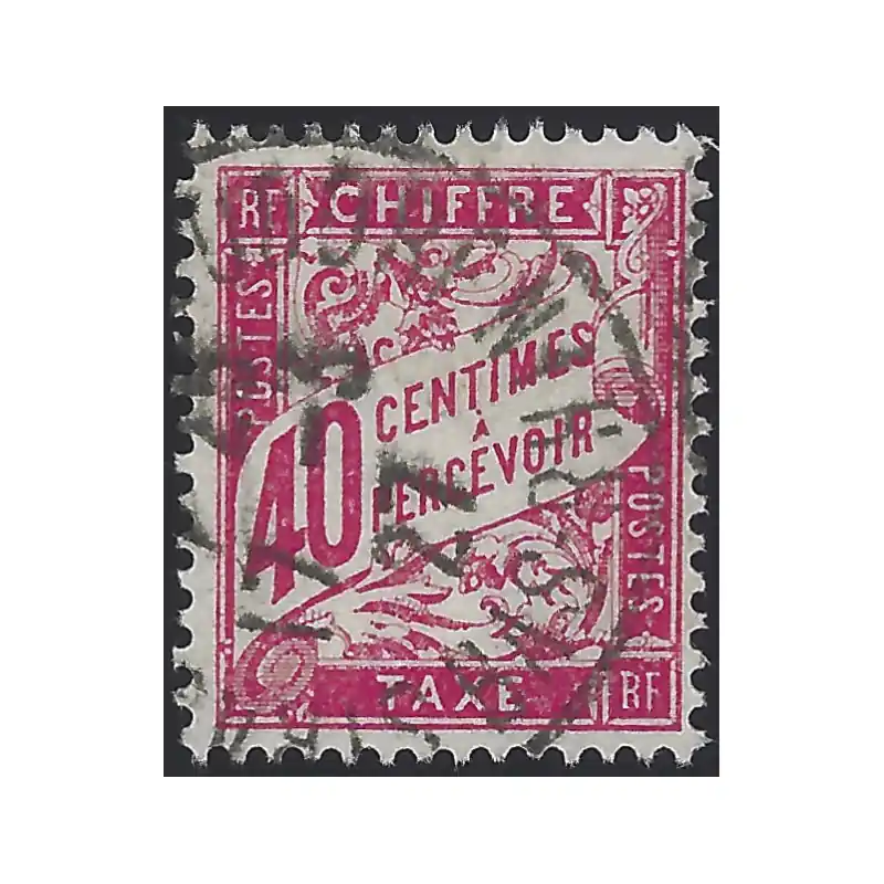 Prix Réduit Timbre-taxe de France type Duval N°35 oblitéré.