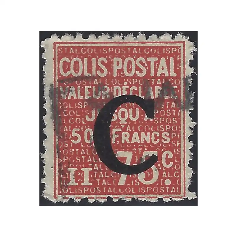 Authentique Timbre pour colis postal de France Valeur déclarée N°112 oblitéré.