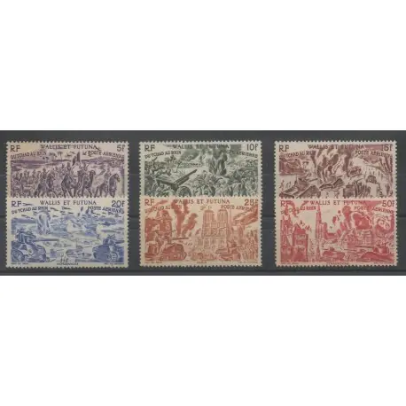 Wallis et Futuna - Poste aérienne - 1946 - No PA 5/PA 10 - Seconde Guerre mondiale Livraison Mondiale