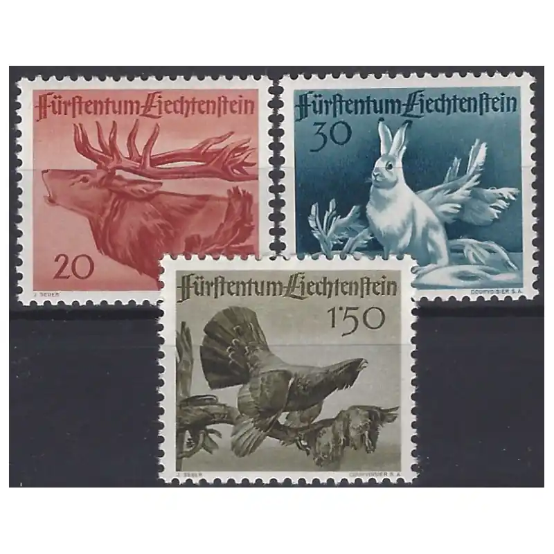 Premium Faune timbres de Liechtenstein N°224-226 série neuf**.