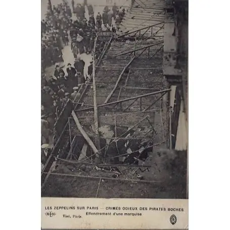 Meilleure Vente Carte postale 75 - Les Zeppelins sur Paris