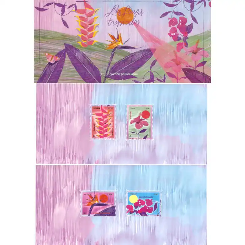 Garantie Incluse Blocs souvenirs N°213 Fleurs tropicales neuf**.