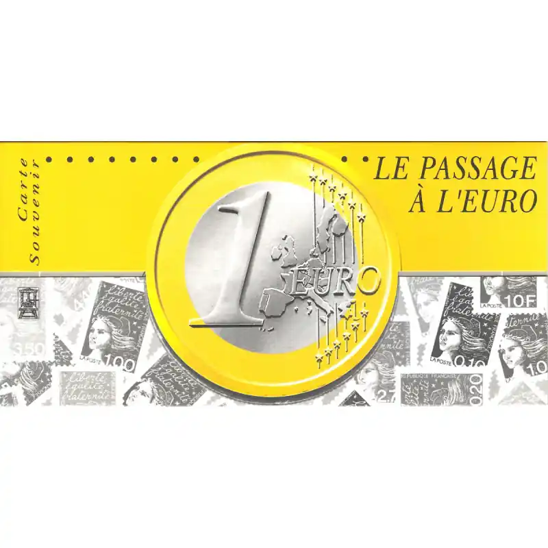 Livraison Gratuite Carte souvenir Le passage à l'Euro