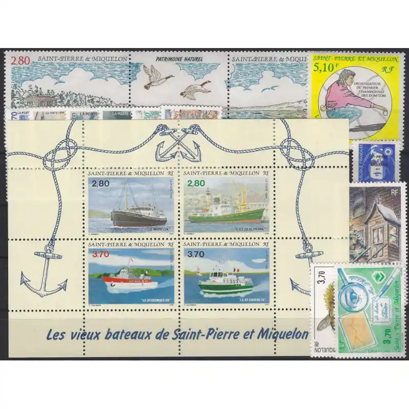 Timbres de Saint Pierre et Miquelon 1994 année complète neuf**. Quantité Limitée