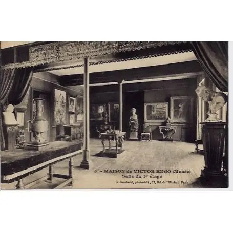 Quantité Limitée Carte postale 75 - Maison de Victor-HUGO - Salle du 1er etage