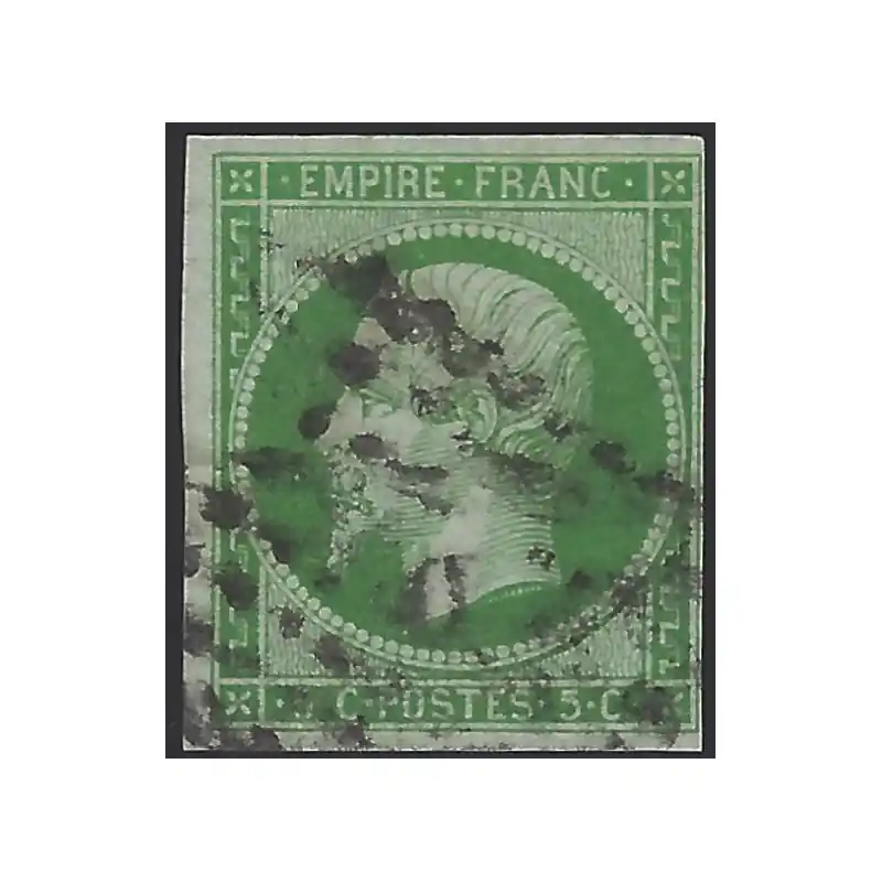 Bon Marché Empire non dentelé timbre de France N°12 oblitéré.