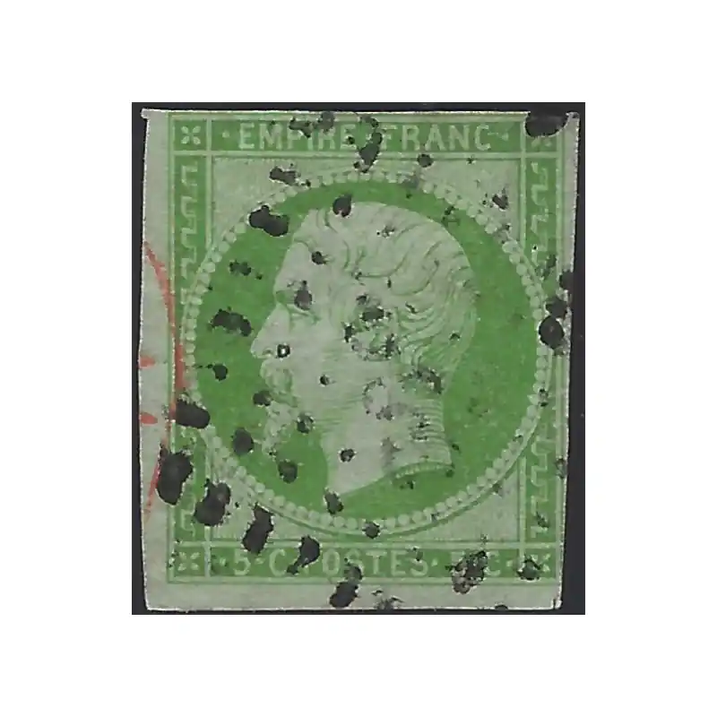 Meilleure Vente Empire non dentelé timbre de France N°12 oblitéré.