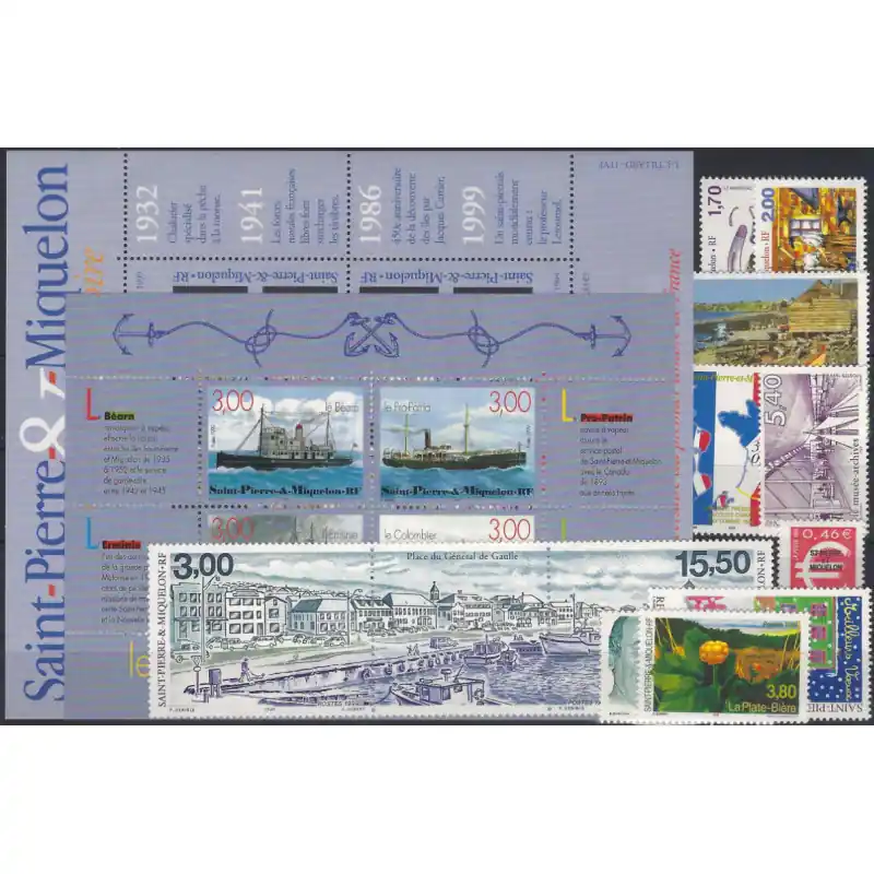 Offre Du Jour Timbres de Saint Pierre et Miquelon 1999 année complète neuf**.