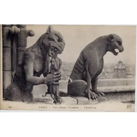 Carte postale 75 - Notre-Dame - Chimeres IV Bon Marché