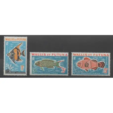Wallis et Futuna - 1963 - No T37/T39 - poissons Vente Flash