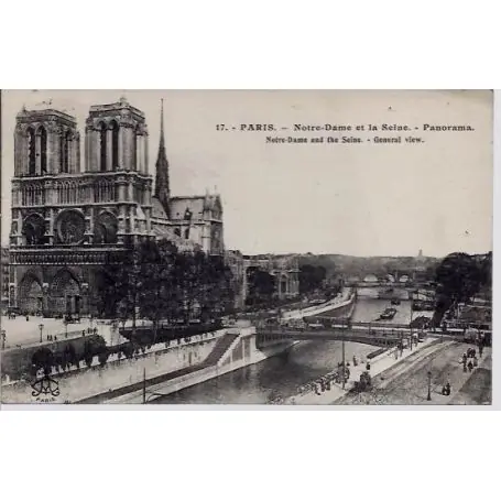 Marque Carte postale 75 - Notre-Dame et la Seine - Panorama