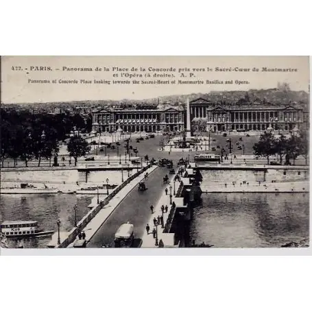 Certifié Carte postale 75 - Panorama de la place de la Concorde