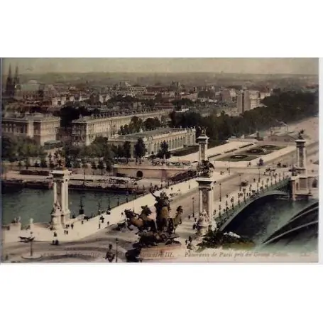 Fait Main Carte postale 75 - Panorama de Paris pris du Grand Palais