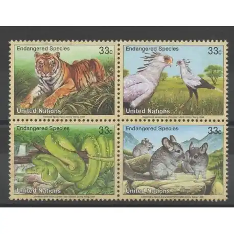 Nations Unies (ONU - New-York) - 1999 - No 803/806 - animaux Achat Immédiat