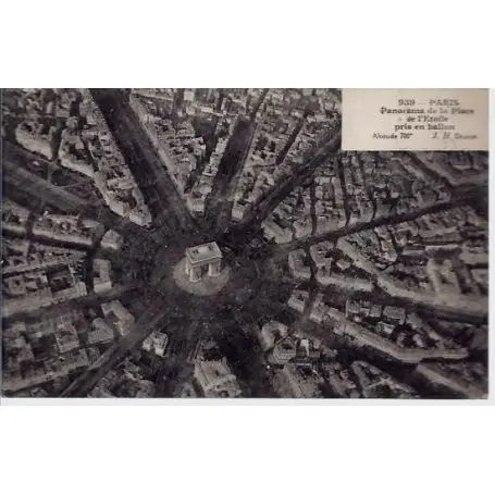 Carte postale 75 - Panorama place du Pantheon pris en ballon Usine Directe