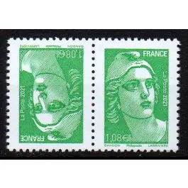 Petit Prix Timbre de collection France - 5496a Tete Beche
