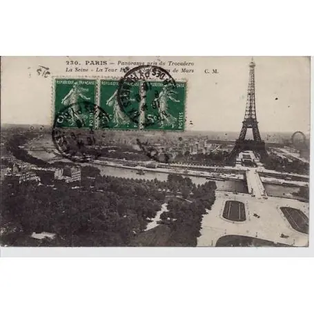 Carte postale 75 - Panorama pris du Trocadero Acheter En Ligne