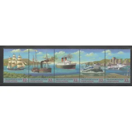 Nations Unies (ONU - New-York) - 1997 - No 728/732 - bateaux Tendance