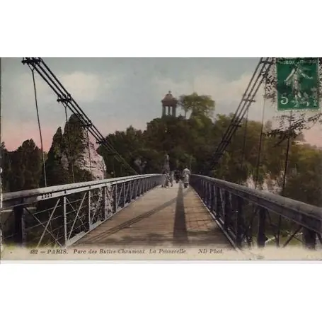 Carte postale 75 - Parc des Buttes-Chaumont - La Passerelle Affaire À Saisir