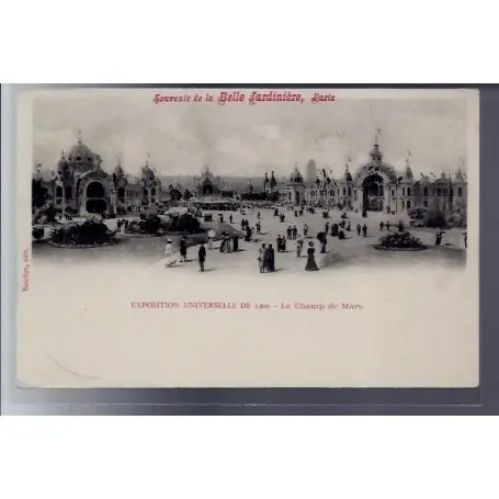 Commander Vite Carte postale 75 - Paris - souvenir de la belle jardiniere" - Exposition Universelle de 1"""